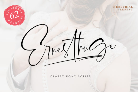 Ernesthuge: A Classy Script Font for Craft and Design