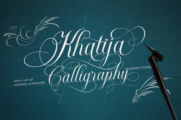 Khatija Font: A Modern Calligraphy Typeface for Creative Branding