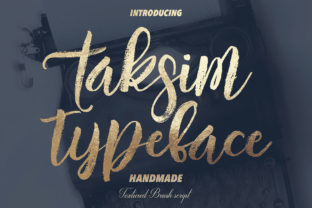 Taksim Font: A Handwritten Typeface for Creative Crafters